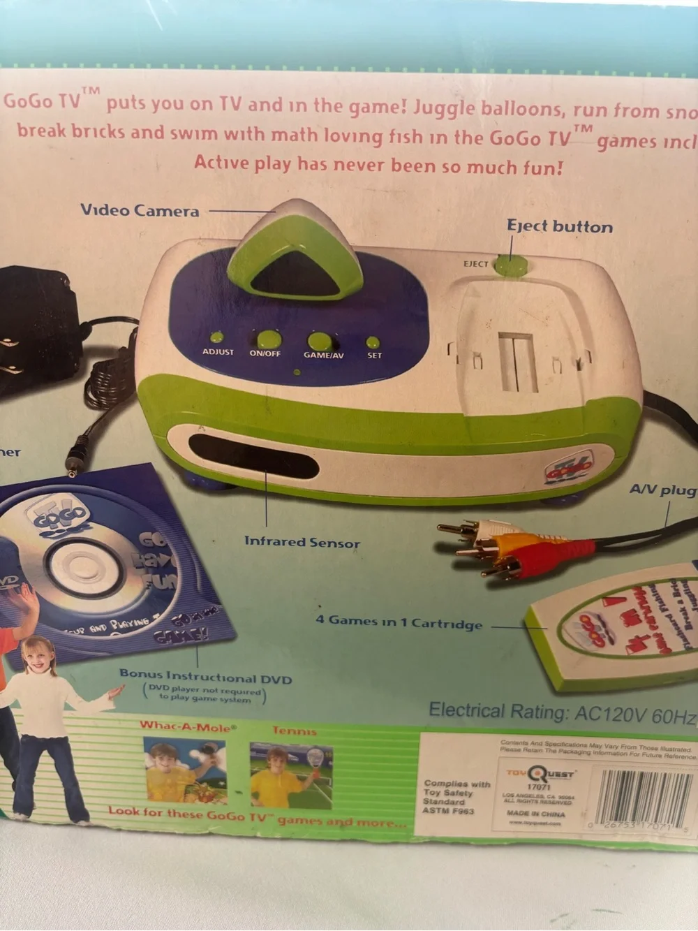 GOGO Green & White TV Motion Video Game Console